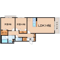 静岡駅 徒歩23分 2階の物件間取画像